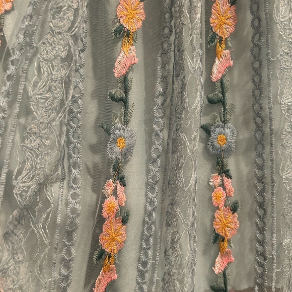 Chicwish Blue Embroidery Lace Maxi skirt - Picture 3 of 9